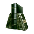 Slant Beveled Bookends - Jade Green